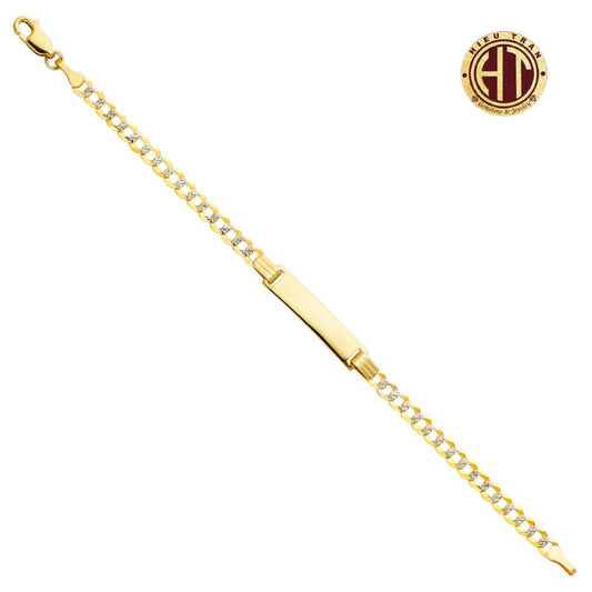 14K Gold Cuban ID Bracelet #AB234