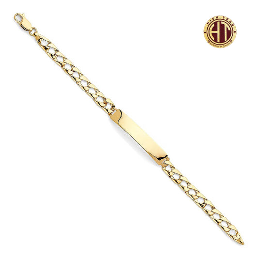 14K Gold Cuban ID Bracelet #AB477