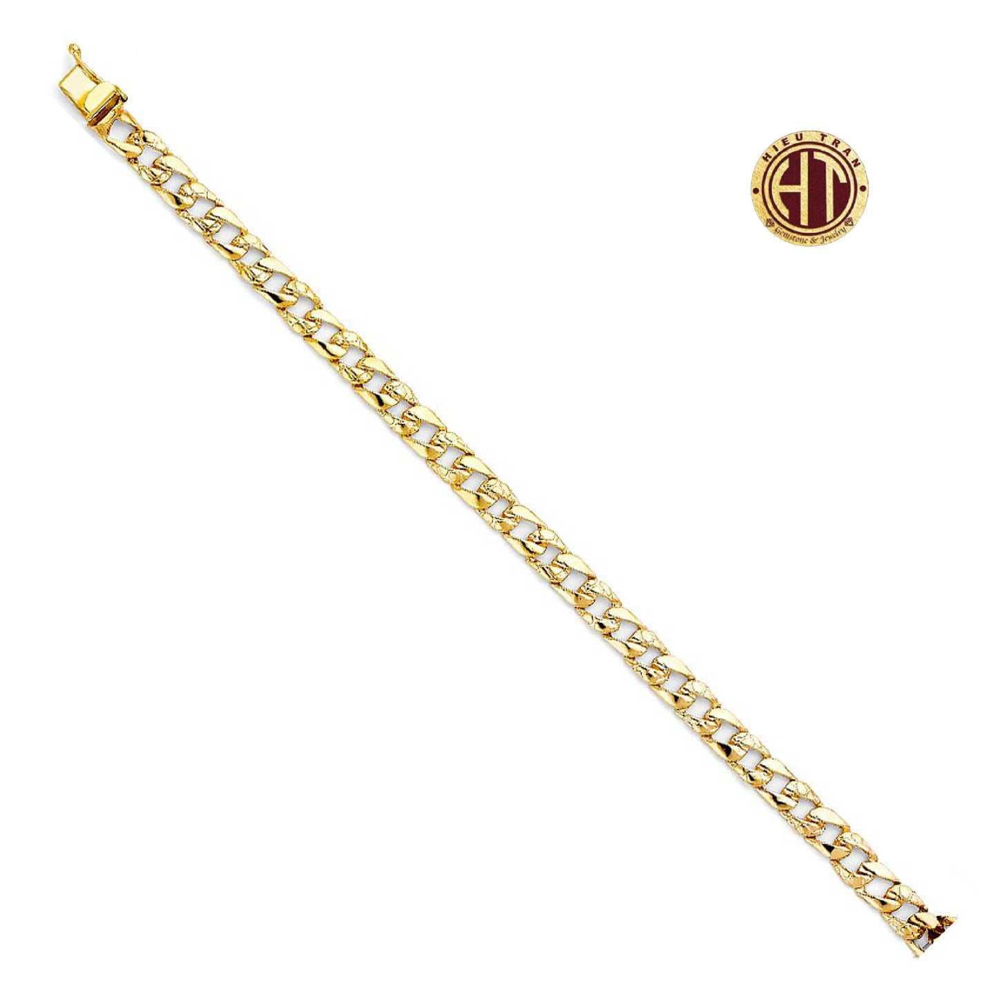 14K Gold Cuban Bracelet #AB492