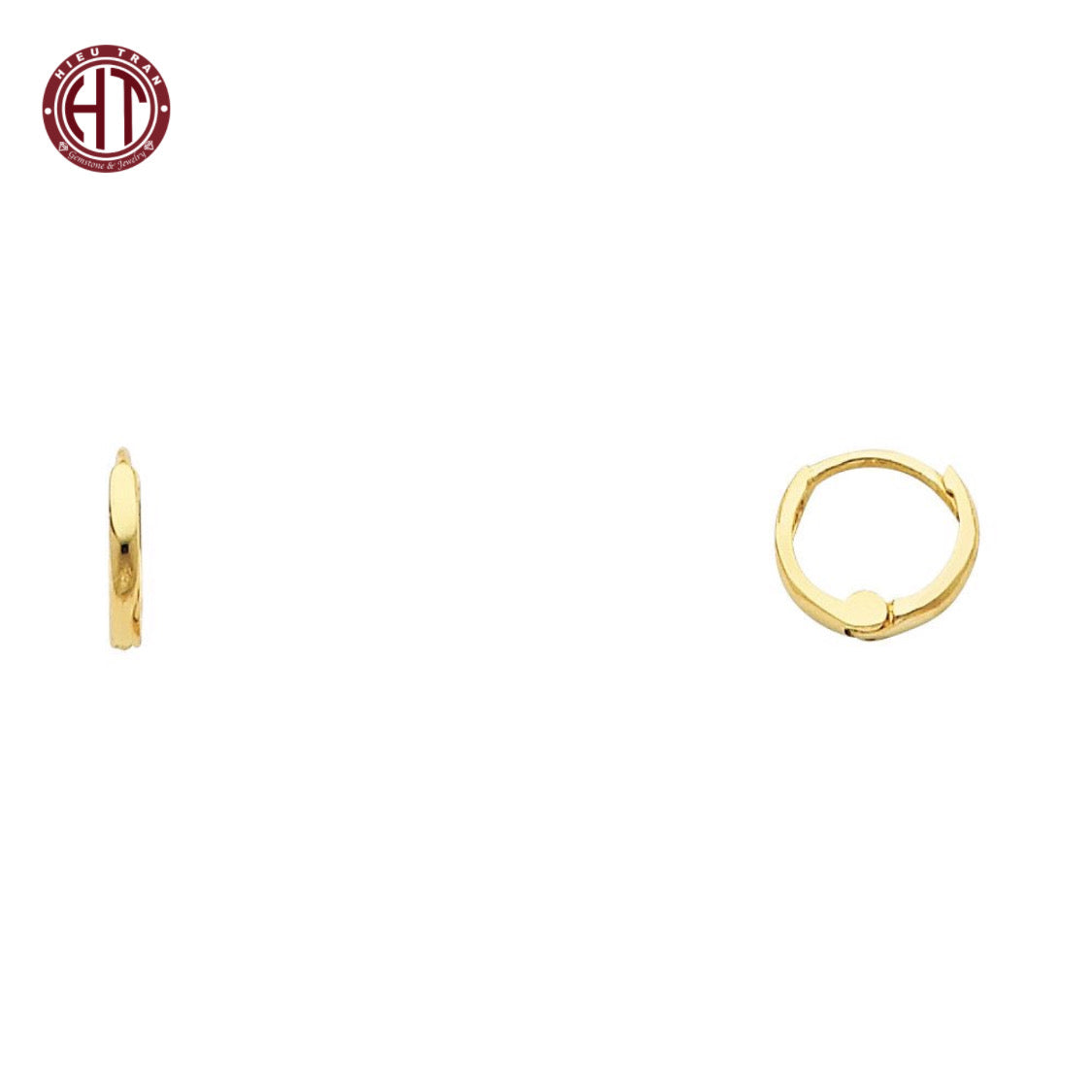 14K Italian Gold Huggies Earrings #ER217P250