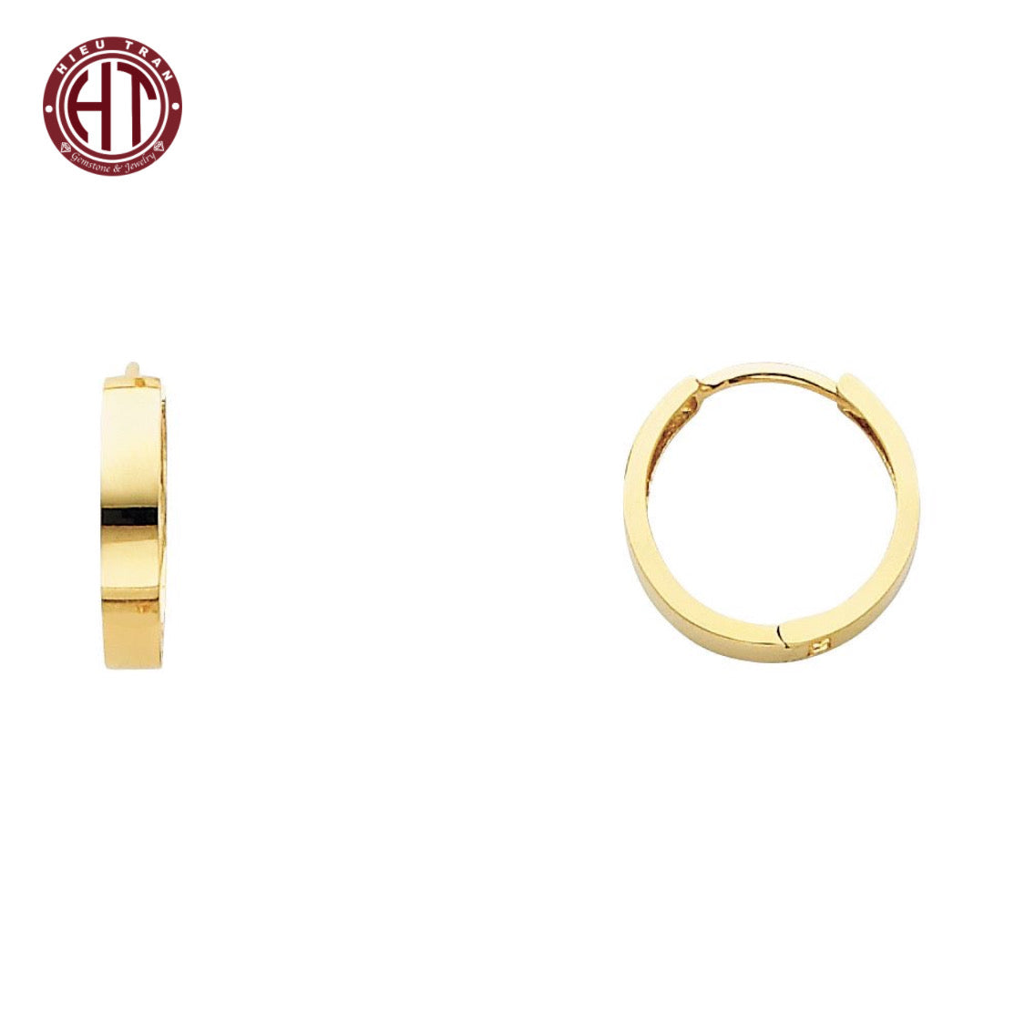 14K Italian Gold Huggies Earrings #ER228P250