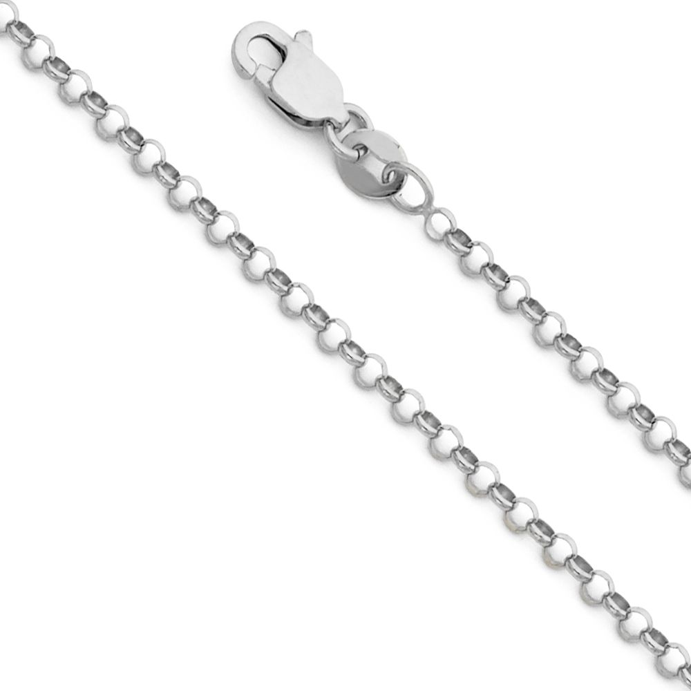 14K Italian Gold Classic Rolo Cable Hollow Chain #CH228P21