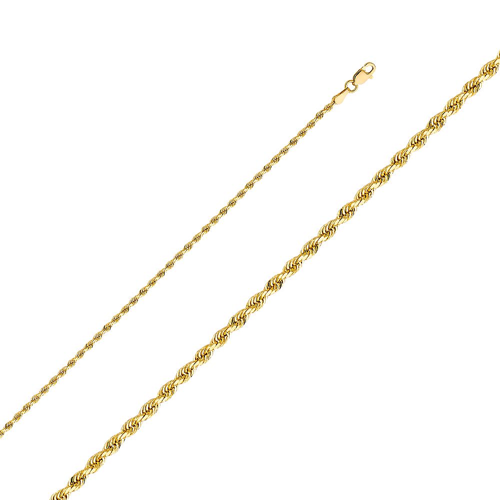 14K Gold Rope Solid Chain #CH389P12