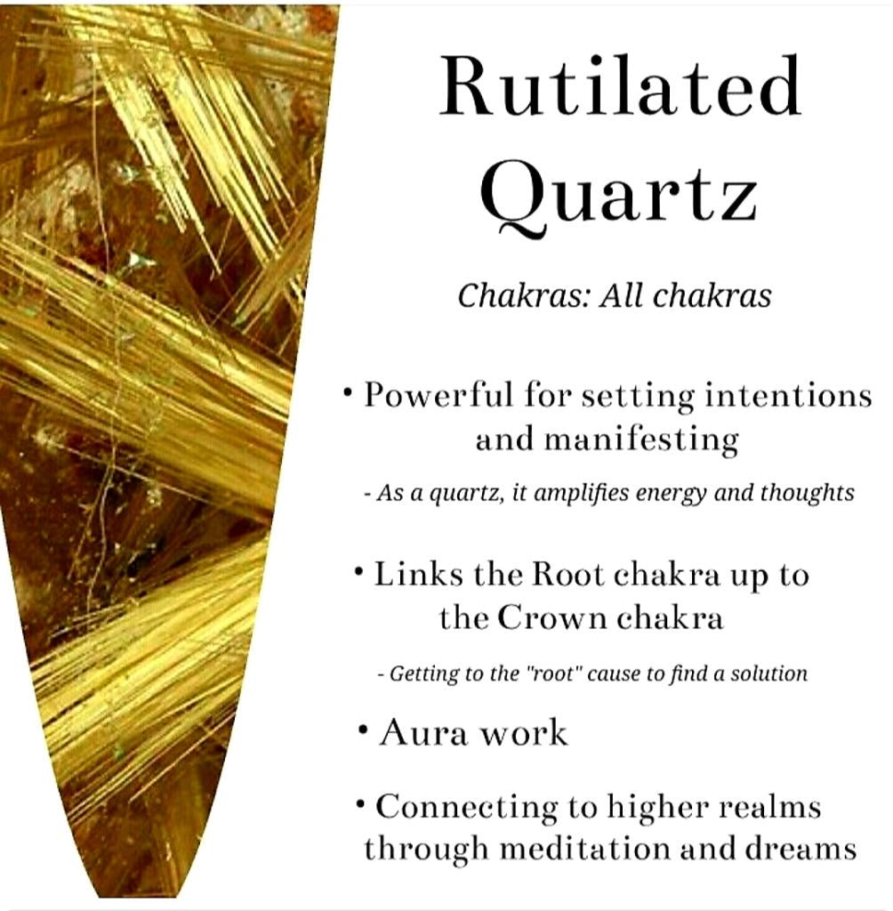 Gold Rutilated Quartz Bracelet 10.5mm #1013