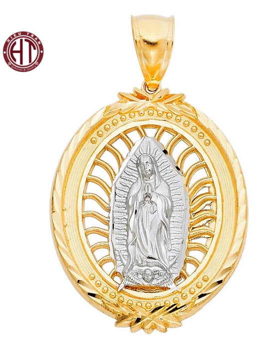 14K Italian Gold Ave Maria Pendant #PT1101