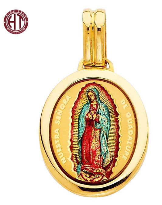 14K Italian Gold Ave Maria Pendant #P1283