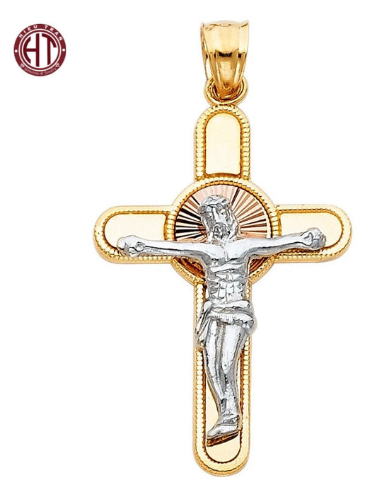 14K Italian Gold Cross Pendant #PT27P100