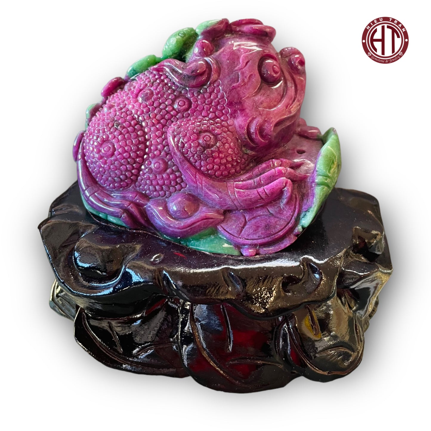 African Ruby Money Frog Statue #S1010