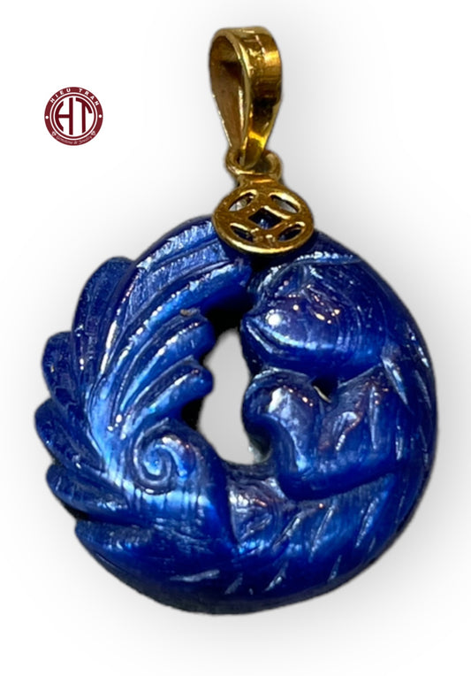 Kyanite Nine Tails Fox Pendant #P151