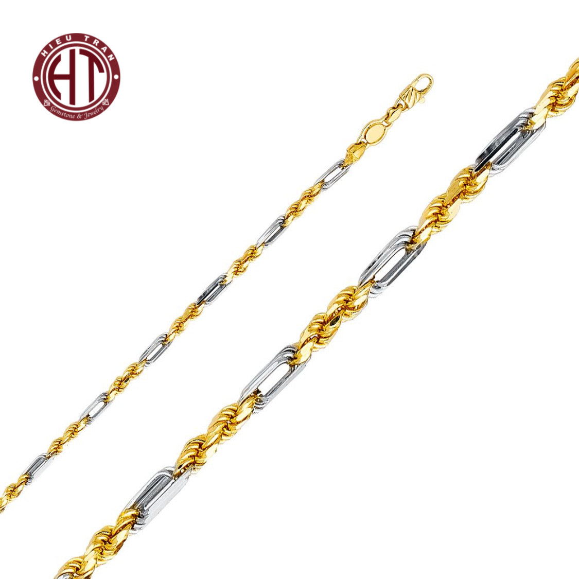 14K Italian Gold Figarope Necklace #CH397P10